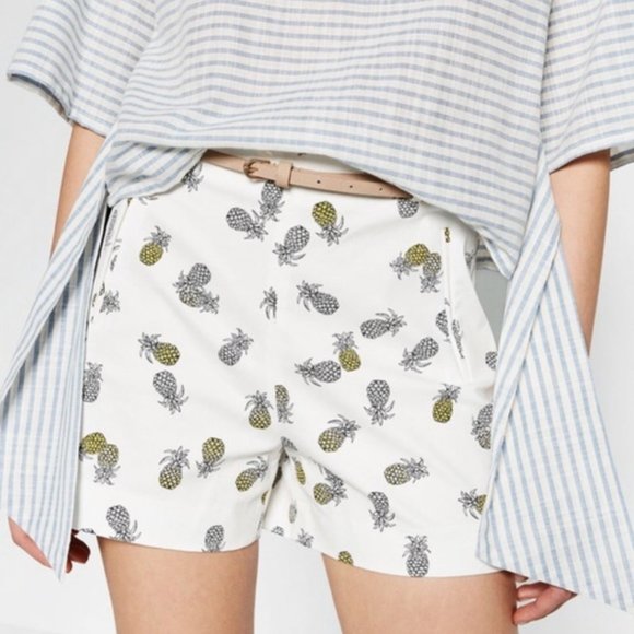 Zara Basic Collection Pineapple Bermuda Shorts - Picture 1 of 7
